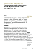 The subterranean ant Strumigenys argiola (Insecta, Formicidae) newly reported from South Tyrol, Italy
