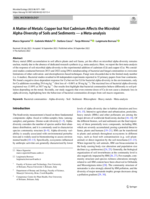 A Matter of Metals : Copper but Not Cadmium Affects the Microbial Alpha-Diversity of Soils and Sediments: a Meta-analysis