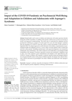 Impact of the COVID-19 Pandemic on Psychosocial Well-Being and Adaptation in Children and Adolescents with Asperger’s Syndrome