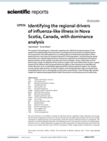 Identifying the regional drivers of influenza-like illness in Nova Scotia, Canada, with dominance analysis