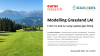 Modelling Biophysical Parameters of Alpine Grassland from Sentinel-1 SAR and Sentinel-2 Data using Spatial Gap-filling