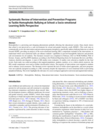 Systematic Review of Intervention and Prevention Programs to Tackle Homophobic Bullying at School: A Socio-emotional Learning Skills Perspective