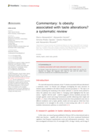 Commentary: Is obesity associated with taste alterations? a systematic review