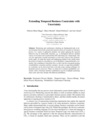 Extending Temporal Business Constraints with Uncertainty