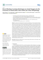 Use of Machine Learning Techniques on Aerial Imagery for the Extraction of Photovoltaic Data within the Urban Morphology