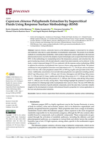 Capsicum chinense Polyphenols Extraction by Supercritical Fluids Using Response Surface Methodology (RSM)