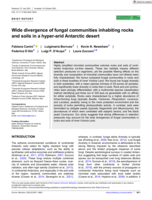 Wide divergence of fungal communities inhabiting rocks and soils in a hyper-arid Antarctic desert