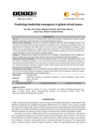 Predicting leadership emergence in global virtual teams