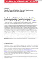 Family Control, Political Risk and Employment Security: A Cross-National Study