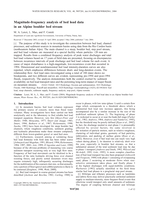 Magnitude-frequency analysis of bed load data in an Alpine boulder bed stream
