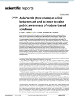 Aula Verde (tree room) as a link between art and science to raise public awareness of nature-based solutions