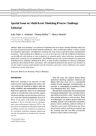 Special Issue on Multi-Level Modeling Process Challenge: Editorial