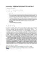 Reasoning and Verification with Data Petri Nets