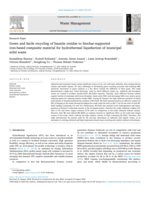 Green and facile recycling of bauxite residue to biochar-supported iron-based composite material for hydrothermal liquefaction of municipal solid waste