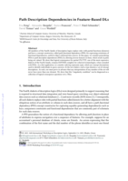 Path Description Dependencies in Feature-Based DLs