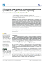 A New Hybrid Block Method for Solving First-Order Differential System Models in Applied Sciences and Engineering