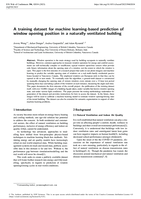 A training dataset for machine learning-based prediction of window opening position in a naturally ventilated building
