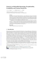 Generics in Defeasible Reasoning: Exceptionality, Gradability and Content Sensitivity