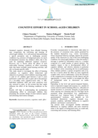 Cognitive effort in school-aged children