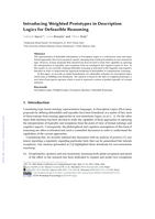 Introducing Weighted Prototypes in Description Logics for Defeasible Reasoning