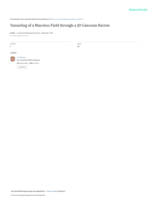 Tunneling of a massless field through a 3D Gaussian barrier