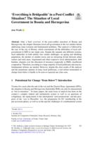 ‘Everything is Bridgeable’ in a Post-Conflict Situation? The Situation of Local Government in Bosnia and Herzegovina