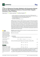 A pair of optimized Nyström methods with symmetric hybrid points for the numerical solution of second-order singular boundary value problems