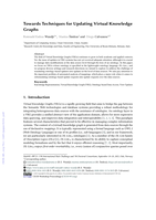 Towards techniques for updating Virtual Knowledge Graphs