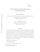Virtual dipoles and large fluctuations in quantum gravity