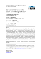 Do university students know how they perform?