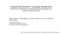 Categorizing Speakers’ Language Background: Theoretical Assumptions and Methodological Challenges for Learner Corpus Research