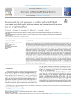 Environmental life cycle assessment of a stilted and vertical bifacial crop-based agrivoltaic multi land-use system and comparison with a mono land-use of agricultural land