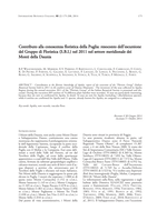 Contributo alla conoscenza floristica della Puglia: resoconto dell’escursione del Gruppo di Floristica (S.B.I.) nel 2011 nel settore meridionale dei Monti della Daunia