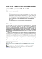 From LTL on Process Traces to Finite-State Automata