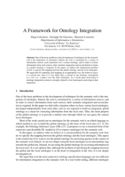 A Framework for Ontology Integration