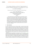 Una strategia didattica per favorire l’apprendimento di concetti di Robotica Educativa in microlingua L2 e L3 in un contesto plurilingue