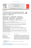 In-situ start and end of growing season dates of major European crop types from France and Bulgaria at a field level