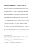 Cultural Restitution and the ‘rediscovery’ of the Holocaust in Italy, 1989-2003