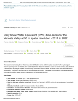Daily Snow Water Equivalent (SWE) time-series for the Venosta Valley at 50 m spatial resolution - 2017 to 2022