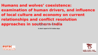 Improving wolf-human coexistence in the Alps: first results from the assessment of socio-economic impact of the LIFE Wolf Alps EU project