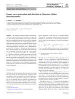 Gauge waves generation and detection in Aharonov–Bohm electrodynamics