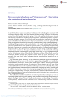 Between material culture and ‘living-room art’: historicizing the restitution of fascist-looted art