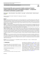 Environmental life cycle assessment of yellow mealworm (Tenebrio molitor) production for human consumption in Austria: a comparison of mealworm and broiler as protein source