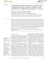 Technological solutions and adaptive processing tools to mitigate the impact of seasonal variations in milk composition on Cheddar cheese production: A review