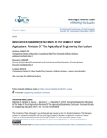 Innovative Engineering Education In The Wake Of Smart Agriculture: Revision Of The Agricultural Engineering Curriculum