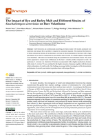 The Impact of Rye and Barley Malt and Different Strains of Saccharomyces cerevisiae on Beer Volatilome