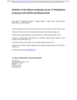 Definition of the effector landscape across 13 Phytoplasma proteomes with LEAPH and EffectorComb
