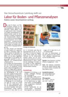 Das Versuchszentrum Laimburg stellt vor: Labor für Boden- und Pflanzenanalysen