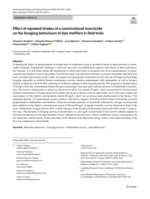 Effect of repeated intakes of a neonicotinoid insecticide on the foraging behaviours of Apis mellifera in field trials