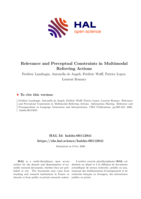 Relevance and perceptual constraints in multimodal referring actions